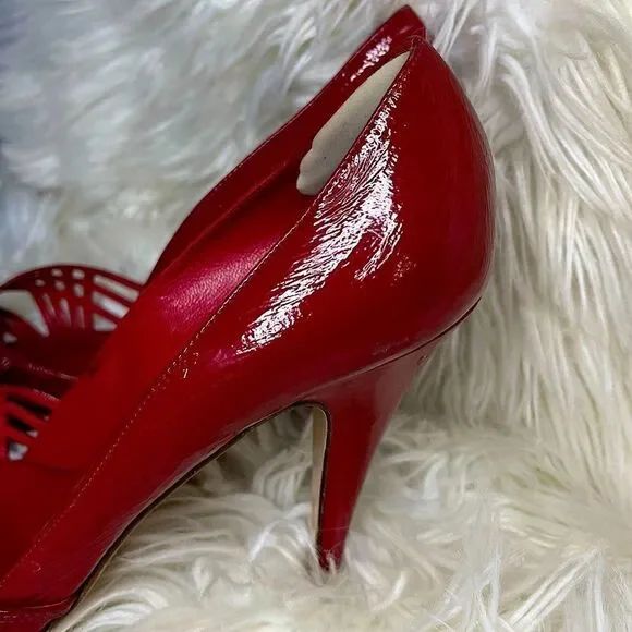 Sigerson Morrison Red Leather Heels​​​ - Picture 5 of 14
